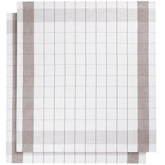 De Witte Lietaer De MIXTE Keukenhanddoek – 68x68cm – set van 2 stuks – white/champignon
