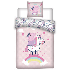 Peppa Pig Dekbedovertrek Unicorn Eenpersoons 140  x 200 cm Katoen