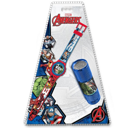 Marvel Avengers horloge + zaklamp SET