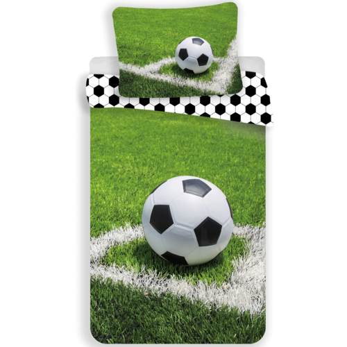 Voetbal Dekbedovertrek Corner - (Let op - Met extra grote sloop 70x90cm) - Groen