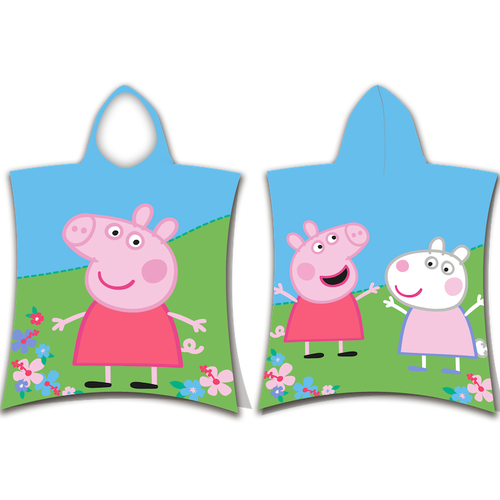 Peppa Pig en Suzy Sheep badponcho 50 x 115 cm Multi