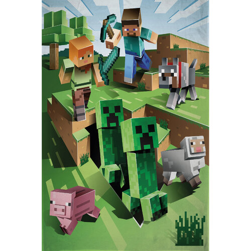 Minecraft Fleece Deken Cave Escape - 100 x 150 cm - Polyester