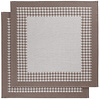 De Witte Lietaer Theedoek Pied de Poule, Champignon - 2 stuks - 65 x 65 cm - Katoen