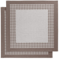 De Witte Lietaer Theedoek Pied de Poule, Champignon - 2 stuks - 65 x 65 cm - Katoen