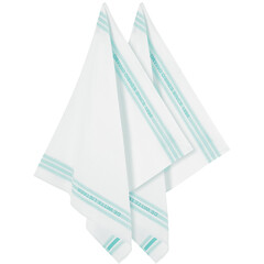 De Witte Lietaer Theedoek Dish, Aqua - 2 stuks - 65 x 70 cm - Katoen/Linnen