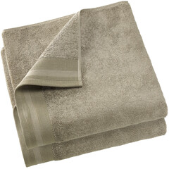 De Witte Lietaer Douchelaken Taupe Contessa 70 x 140 cm 2 stuks Katoen