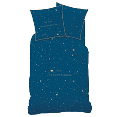 Matt & Rose Dekbedovertrek Star Gaze - Eenpersoons - 140  x 200 cm - Katoen