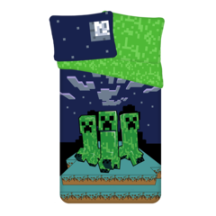 Minecraft Dekbedovertrek Sssleep Tight - Eenpersoons - 140 x 200 cm - Katoen