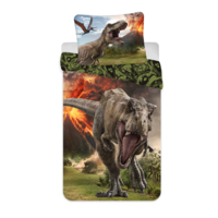Jurassic World Dekbedovertrek Vulkaan (Let op - Met extra grote sloop 70x90cm) Katoen