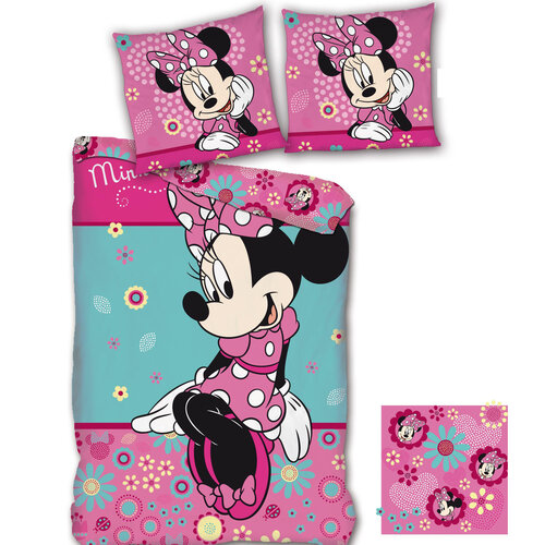 Disney Minnie Mouse Flowers dekbedovertrek 140 x 200 cm Multi