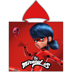 Miraculous Polyester Poncho 55 x 110 cm Rood