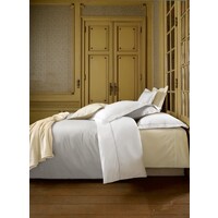 De Witte Lietaer Dekbedovertrek Katoen Perkal, Bumblebee White / Silver