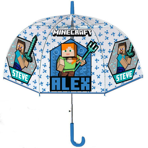 Minecraft Paraplu Steve en Alex Rond 75 x 62 cm - Polyester