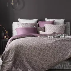 De Witte Lietaer Dekbedovertrek Katoen Satijn, Flow Black Plum