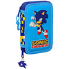 Sonic Gevuld etui, Bleu - 28 stuks - 19,5 x 12,5 x 4  cm - Polyester