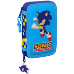 Sonic Gevuld etui, Bleu - 28 stuks - 19,5 x 12,5 x 4  cm - Polyester