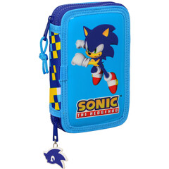 Sonic Gevuld etui, Bleu - 28 stuks - 19,5 x 12,5 x 4 cm - Polyester