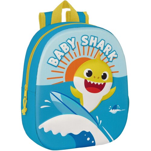 Baby Shark Rugzak, 3D Surf - 33 x 27 x 10 cm - Polyester