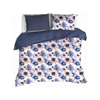 De Witte Lietaer Dekbedovertrek Veronica Mood Indigo - Katoen Flanel
