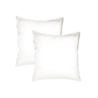 Matt & Rose Set Kussenslopen, Wit - (2x) - Gewassen Katoen