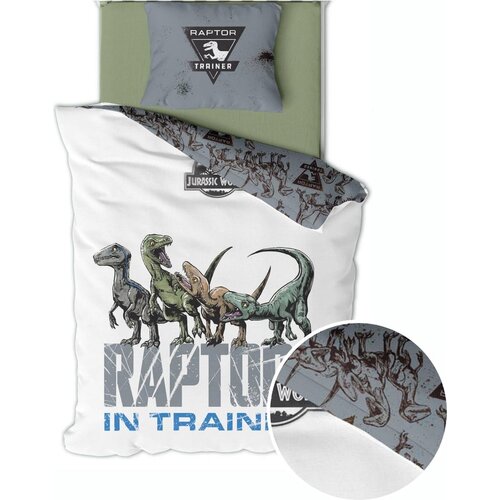 Jurassic World Dekbedovertrek Raptors in Training - Eenpersoons - 140 x 200 cm - Katoen