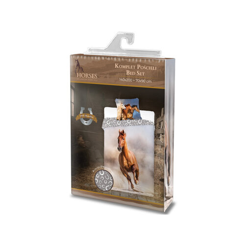 Animal Pictures Dekbedovertrek Galopperend Paard - (Let op - Met extra grote sloop 70x90cm) - Katoen