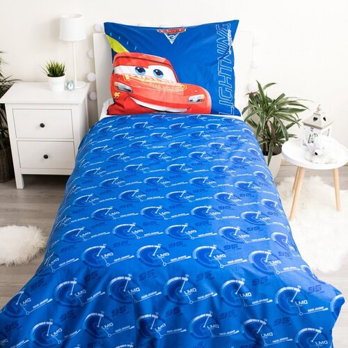 Disney Cars Dekbedovertrek, McQueen - (Let op - Met extra grote sloop 70x90cm) - Katoen