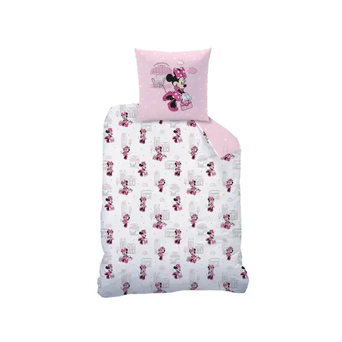 Disney Minnie Mouse Dekbedovertrek Shopping - Eenpersoons - 140 x 200 cm - Katoen