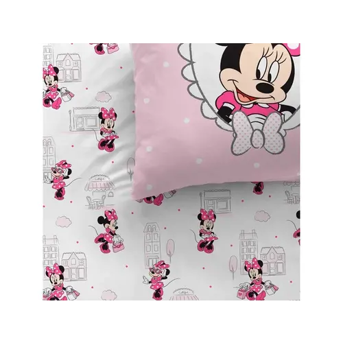 Disney Minnie Mouse Dekbedovertrek Shopping - Eenpersoons - 140 x 200 cm - Katoen