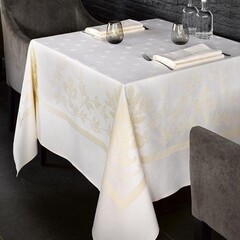 De Witte Lietaer Tafellaken, Lilium Wit - 100% Damast Katoen