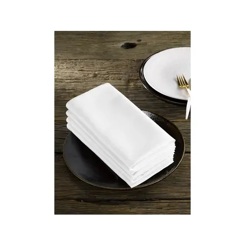 De Witte Lietaer Servetten, Sonora Wit (4 st.) - 50 x 50 cm - 100% Katoen