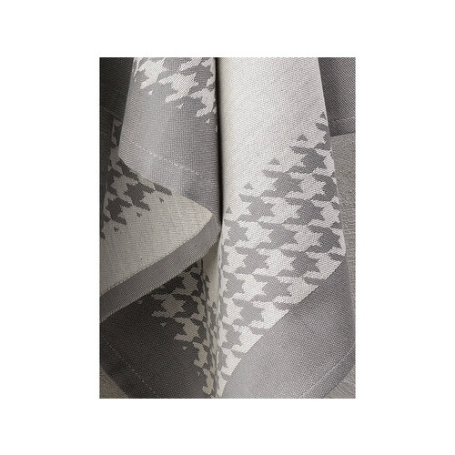 De Witte Lietaer Theedoek Pied de Poule, Grijs - 2 stuks - 65 x 65 cm - Katoen