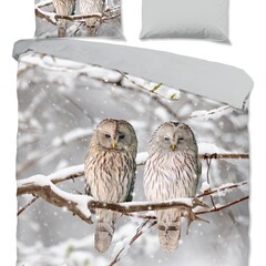 Good morning Dekbedovertrek Febe - flanel nr.30904 grijs