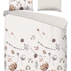 Good morning Dekbedovertrek Mirre - flanel nr.30919 zand