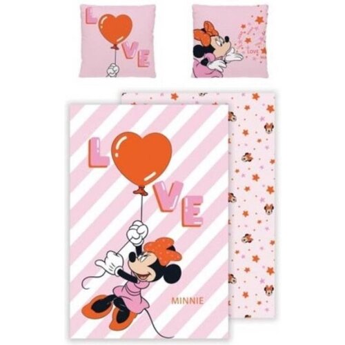 Disney Minnie Mouse Dekbedovertrek Love Balloon - Eenpersoons - 140 x 200 cm - Katoen