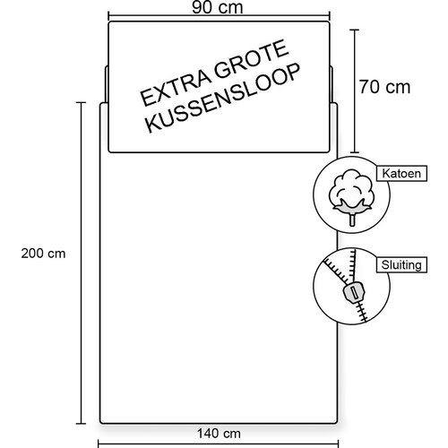 Minions Dekbedovertrek Bello - (Let op - Met extra grote sloop 70x90cm)  - Katoen