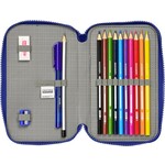 Sonic Gevuld etui, Bleu - 28 stuks - 19,5 x 12,5 x 4  cm - Polyester