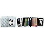 Panda Gevuld Etui, Glitter - 19,5 x 13 cm - 22 st. - Polyester