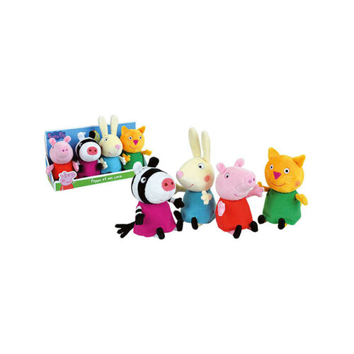 Peppa Pig Knuffels Friends (set van 4) Ca. 17 cm - Pluche