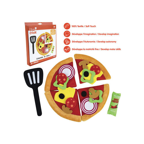 Jemini Tini Cook Pizza - 22 stuks - Pluche