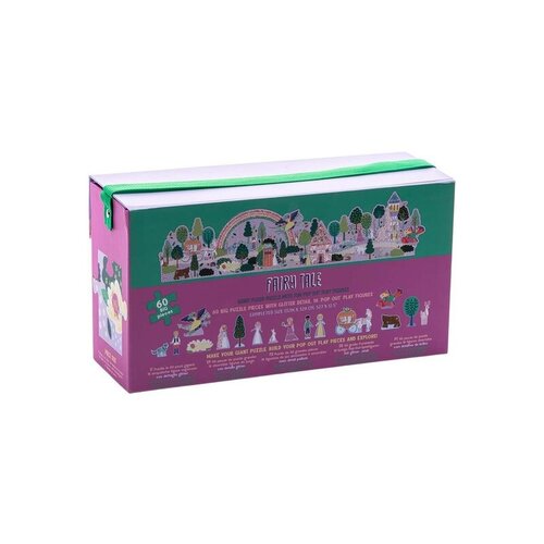 Floss & Rock Vloerpuzzel, Sprookjes - 60 stuks - 132 x 32 cm - met pop-out figuurtjes