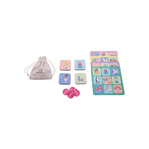 Floss & Rock Lotto / Bingo spel, Regenboog Elfje - 17 x 17 x 4 cm - Multi