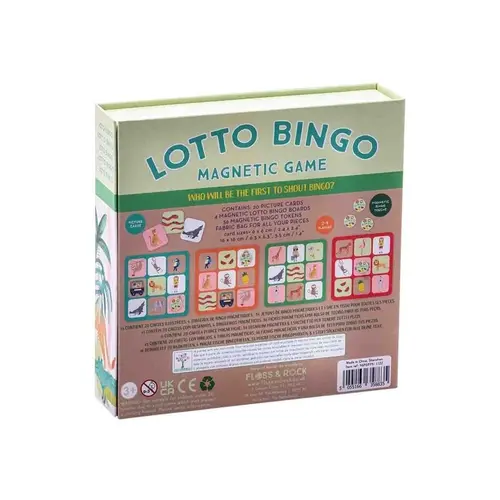 Floss & Rock Lotto / Bingo spel, Jungle - 17 x 17 x 4 cm - Multi