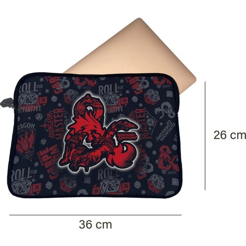 Laptop Hoes 14", Monsters - 36 x 26 x 2 cm - Polyester