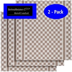 De Witte Lietaer 2 Pack Theedoek Groom-A 2x3 stuks 65 x 70 cm Katoen Bruin