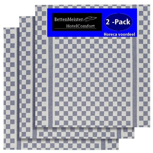 De Witte Lietaer 2 Pack Theedoek Groom-A 2x3 stuks 65 x 70 cm Katoen Donkerblauw