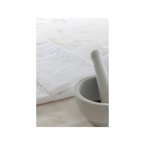 De Witte Lietaer 2 Pack Servetten, Lilium Wit (2x4 st.) - 51 x 51 cm - 100% Damast Katoen