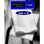 De Witte Lietaer 2 Pack Servetten, Luna-A Wit (2x4 st.) - 51 x 51 cm - 100% Damast Katoen