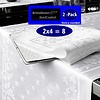 De Witte Lietaer 2 Pack Servetten, Lilium Wit (2x4 st.) - 51 x 51 cm - 100% Damast Katoen