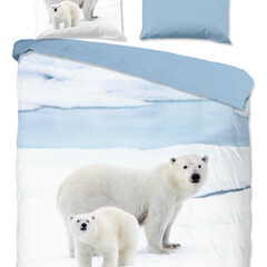 Good morning Dekbedovertrek Care - flanel nr.30980 blauw